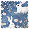 Bunny Meadows, Periwinkle - Motorised Roman Blind